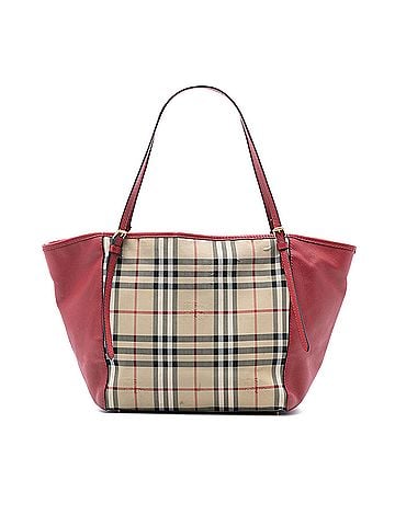 Burberry Small Haymarket Check Coated Canvas and Calfskin Canterbury Tote (view 1)