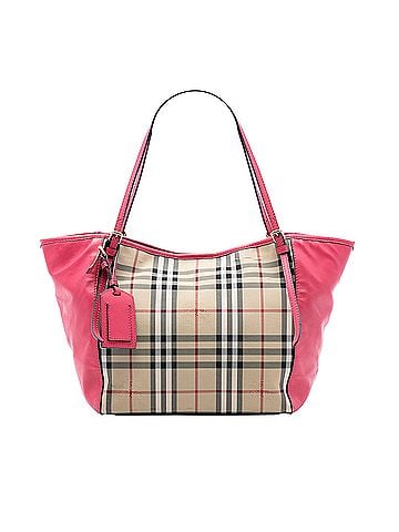 Burberry Small Haymarket Check Coated Canvas and Calfskin Canterbury Tote (view 1)