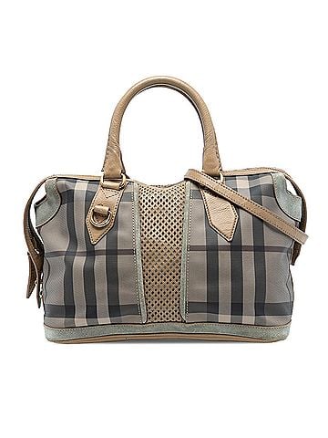 Burberry House Check Canvas Satchel (view 1)