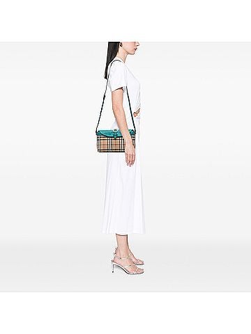 Burberry Haymarket Check Coated Canvas Leah Crossbody (view 2)