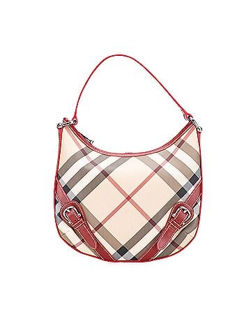 Burberry Supernova Check Coated Canvas Larkin Hobo (view 1)