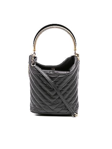 Chanel Quilted Chevron Lambskin Handle with Chic Bucket Bag (view 1)
