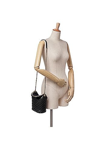 Chanel Quilted Chevron Lambskin Handle with Chic Bucket Bag (view 2)