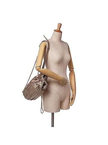 Chanel Medium Metallic Calfskin Coco Pleats Drawstring Backpack (view 2)