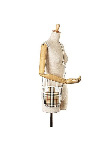 Burberry Mini House Check Canvas London Tote (view 2)