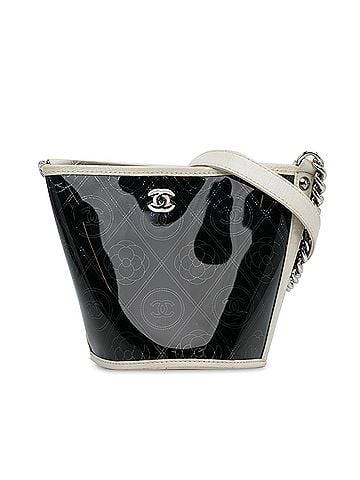 Chanel Crumpled Calfskin PVC Camellia Bucket (view 1)