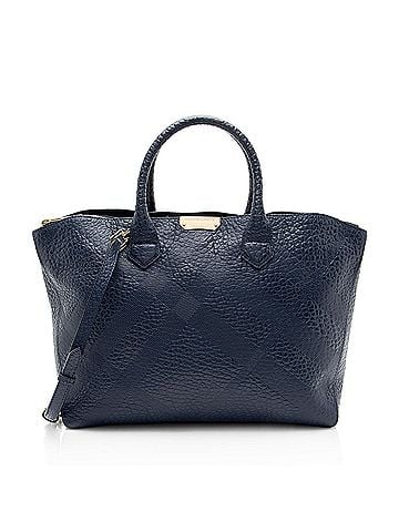 Burberry Burberry Embossed Leather Check Dewsbury Tote (view 1)
