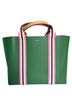 Tory Burch 100% Leather Print Green Pink Tote One size - photo 2