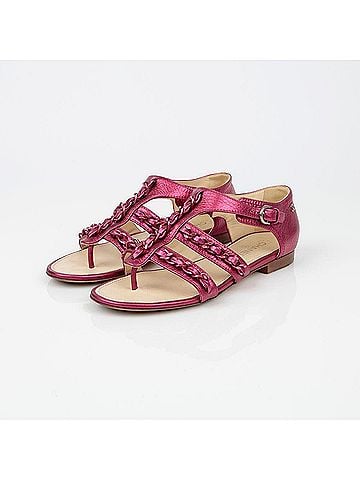 Chanel Chain Metallic Sandals Size (view 1)
