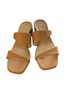 Stuart Weitzman 100% Patent Leather Tan Sandals Size 6 - photo 1