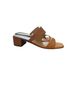 Stuart Weitzman 100% Patent Leather Tan Sandals Size 6 - photo 2