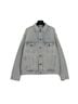 Balenciaga 100% Leather Blue Eiffel Tower Patch Denim Jacket Size M - photo 1