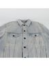 Balenciaga 100% Leather Blue Eiffel Tower Patch Denim Jacket Size M - photo 4
