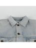 Balenciaga 100% Leather Blue Eiffel Tower Patch Denim Jacket Size M - photo 5