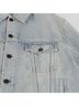Balenciaga 100% Leather Blue Eiffel Tower Patch Denim Jacket Size M - photo 10