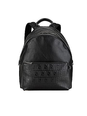 Fendi Vitello Grace Zucca Embossed Leather Backpack (view 1)