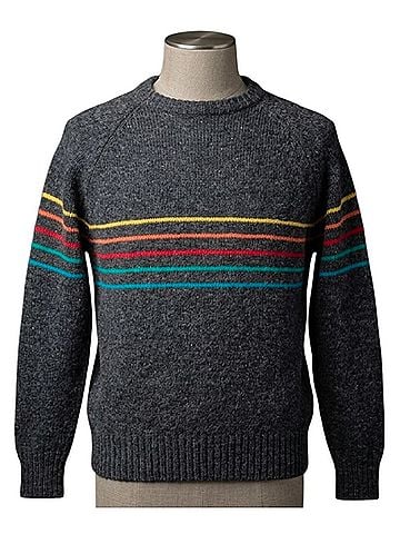 Hunt Club Striped Wool Pullover Sweater (view 1)
