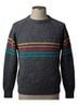 Hunt Club 100% Wool Stripes Gray Multi Color Blue Wool Pullover Sweater Size L - photo 1
