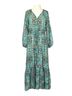 Boemo 100% Polyester Paisley Green Yellow Casual Dress Size L - photo 1