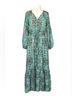 Boemo 100% Polyester Paisley Green Yellow Casual Dress Size L - photo 6