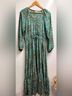 Boemo 100% Polyester Paisley Green Yellow Casual Dress Size L - photo 4