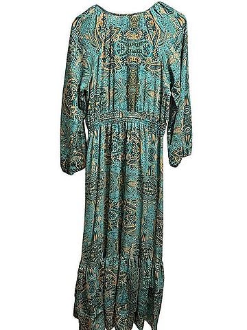 Boemo Boemo Paisley Print Long Sleeve Tiered Maxi Dress Casual Dress (view 2)