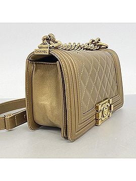 Chanel Chanel Boy Chain Shoulder Bag, Lambskin, Brown Gold, Women's OP007670 (view 2)