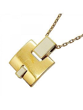 Hermès Hermes Eileen Necklace, GP Plated Gold Ivory, Women's, OP003492 (view 1)