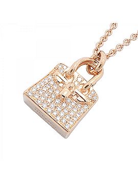 Hermès Hermes Amulette Necklace for Birkin Bags, 18K Pink Gold, Diamond, Women's (view 1)