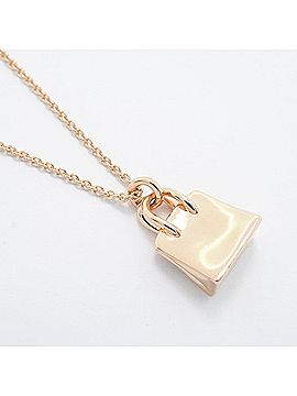 Hermès Hermes Amulette Necklace for Birkin Bags, 18K Pink Gold, Diamond, Women's (view 2)