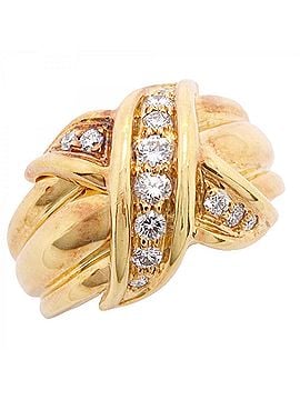 Tiffany & Co. Tiffany &amp; Co. Signature Ring, 18K Yellow Gold, Diamond, Women's (view 1)