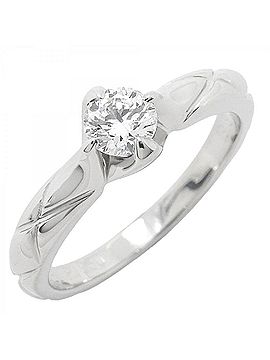 Chanel Chanel Matelassé Ring, 1PD (Pt950) Platinum Diamond, Women's (view 1)