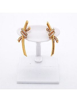 Tiffany & Co. Tiffany &amp; Co. Knot Earrings, 18K Pink Gold, Diamond, Women's (view 2)