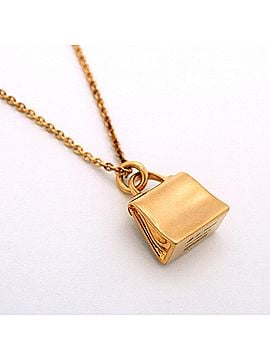 Hermès Hermes Amulette Kelly Necklace, 18KPG Pink Gold, Diamond, Women's (view 2)