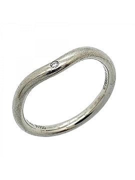 Tiffany & Co. Tiffany &amp; Co. Curved Band Ring, 1PD (One Diamond), Pt950 Platinum, Women's (view 1)