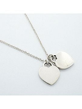 Tiffany & Co. Tiffany &amp; Co. Double Return to Heart Necklace, Sterling Silver 925, Women's (view 2)