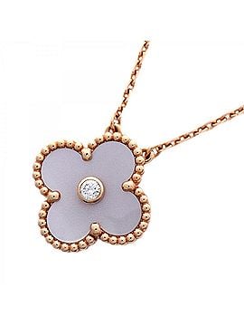 Van Cleef & Arpels Van Cleef &amp; Arpels Alhambra Necklace, 2025 Holiday Collection, 1PD (One Diamond), 18K Pink Gold, Mother-of-Pearl, Ladies' Necklace (view 1)