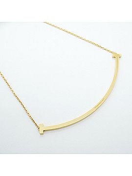 Tiffany & Co. Tiffany &amp; Co. T Smile Extra Large 18K Yellow Gold Necklace (Men's Women's) (view 2)