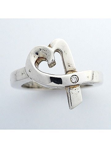 Tiffany & Co. Tiffany &amp; Co. Loving Heart Ring, 1PD (One Diamond), Sterling Silver 925, Women's (view 2)