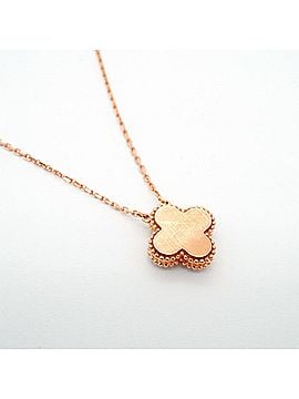 Van Cleef & Arpels Van Cleef &amp; Arpels Alhambra Necklace, 1PD (One Diamond), 18K Pink Gold, Diamond, Rhodonite, Women's (view 2)