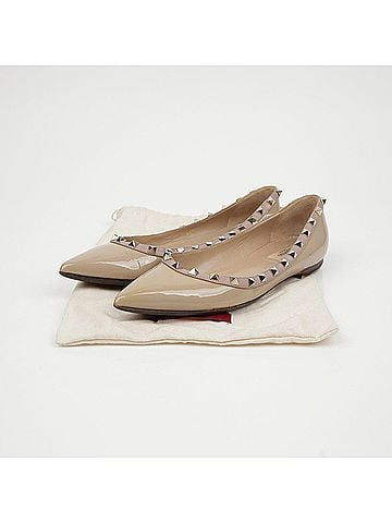 Mario Valentino Rockstud Flat Shoes (view 1)