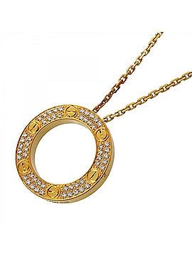 Cartier Cartier Love Circle Pavé Necklace, 18K Yellow Gold, Diamonds, Ladies' P3158111 (view 1)