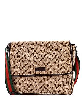 Gucci Web Strap Flap Messenger GG Canvas Medium (view 1)