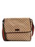 Gucci 100% Canvas Plain Brown Web Strap Flap Messenger GG Canvas Medium One size - photo 1