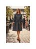 Sara Campbell 93% Polyester 7% Metallic Fiber 100% Acetate Checkered-gingham Blue Gold Active Dress Size 8 - photo 3