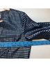 Sara Campbell 93% Polyester 7% Metallic Fiber 100% Acetate Checkered-gingham Blue Gold Active Dress Size 8 - photo 7