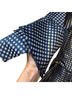 Sara Campbell 93% Polyester 7% Metallic Fiber 100% Acetate Checkered-gingham Blue Gold Active Dress Size 8 - photo 11
