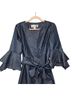 Sara Campbell 93% Polyester 7% Metallic Fiber 100% Acetate Checkered-gingham Blue Gold Active Dress Size 8 - photo 5