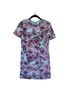 Babaton 100% Polyester Floral Multi Color Blue Purple Casual Dress Size 2 - photo 1