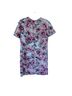 Babaton 100% Polyester Floral Multi Color Blue Purple Casual Dress Size 2 - photo 2